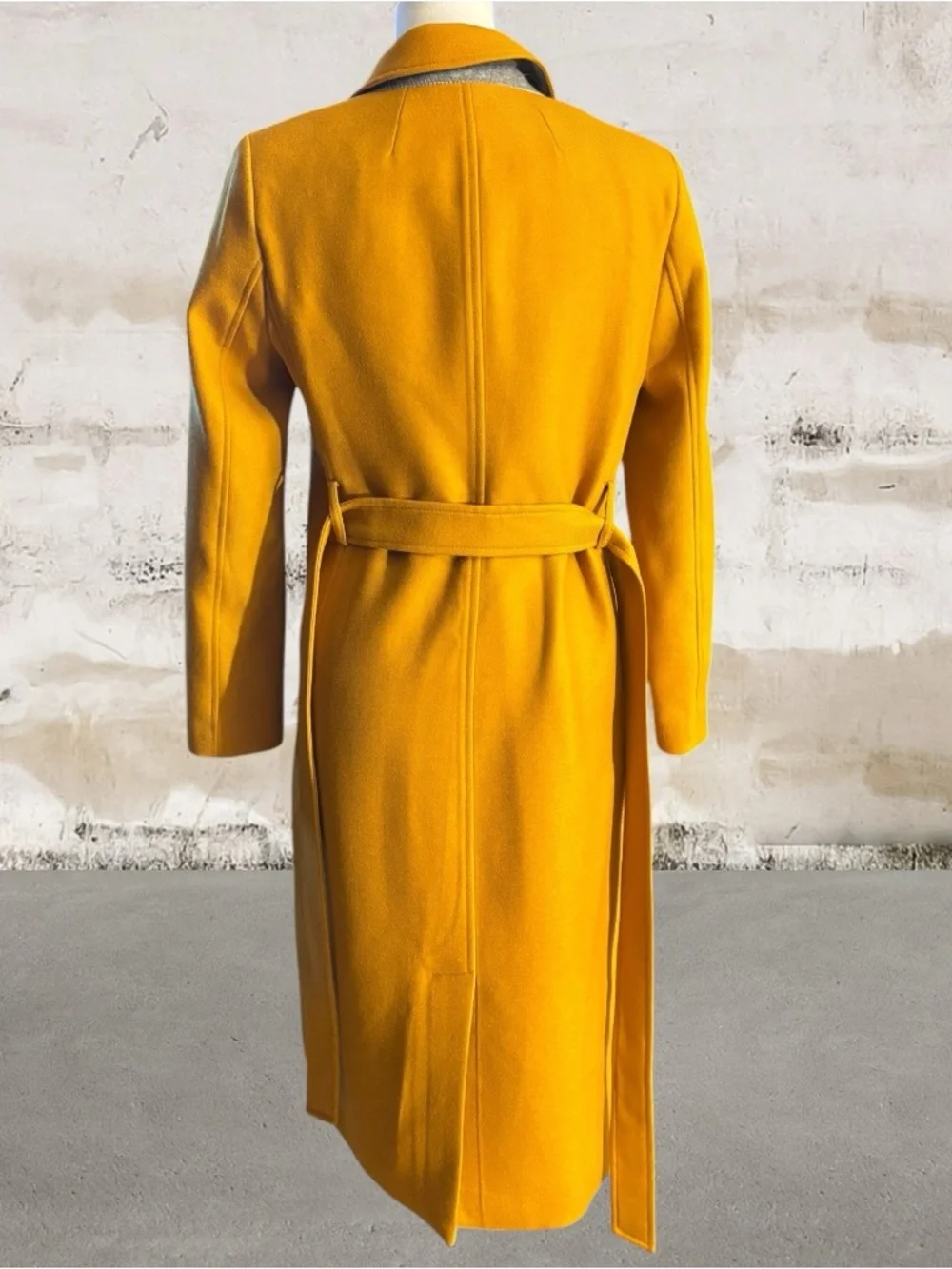 J. Crew Ochre Wool Coat Size 2 - Picture 4 of 6